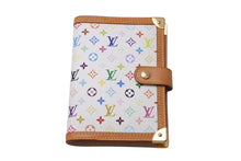 画像をギャラリービューアに読み込む, 極美品 LOUIS VUITTON ルイヴィトン アジェンダPM 手帳カバー R20896 モノグラム マルチカラー PVC ヌメ皮 ゴールド金具 中古 4c069923