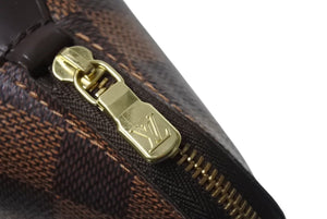 極美品 LOUIS VUITTON ルイヴィトン ポーチ N47516 ダミエ ポシェット コスメティック ブラウン ゴールド金具 中古 4c069925