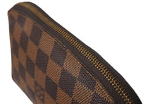 Load image into Gallery viewer, 極美品 LOUIS VUITTON ルイヴィトン ポーチ N47516 ダミエ ポシェット コスメティック ブラウン ゴールド金具 中古 4c069925