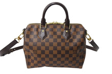 画像をギャラリービューアに読み込む, LOUIS VUITTON ルイヴィトン ダミエ スピーディ バンドリエール25 ハンドバッグ N41181 ダミエキャンバス ブラウン 美品 中古 4c069927