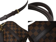 画像をギャラリービューアに読み込む, LOUIS VUITTON ルイヴィトン ダミエ スピーディ バンドリエール25 ハンドバッグ N41181 ダミエキャンバス ブラウン 美品 中古 4c069927