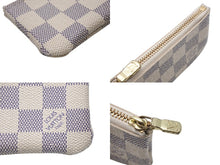 画像をギャラリービューアに読み込む, LOUIS VUITTON ルイヴィトン ダミエ アズール ポシェット クレ N62659 コインケース ホワイト 小物 中古 美品 4c069930