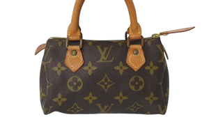 LOUIS VUITTON ルイヴィトン ミニスピーディ ハンドバッグ モノグラム M41534 PVC ブラウン 美品 中古 4c069937