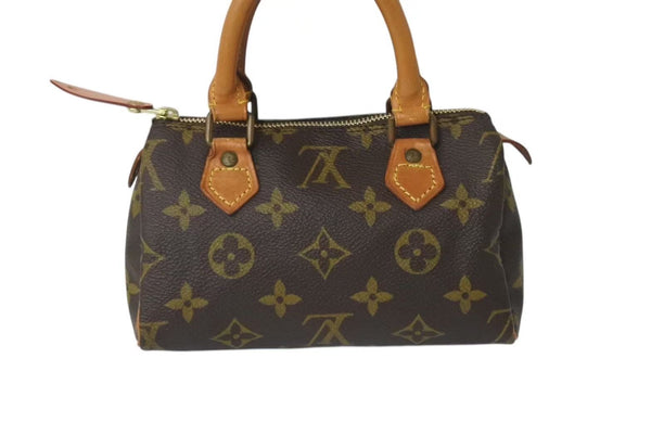 LOUIS VUITTON ルイヴィトン ミニスピーディ ハンドバッグ モノグラム M41534 PVC ブラウン 美品 中古 4c069937