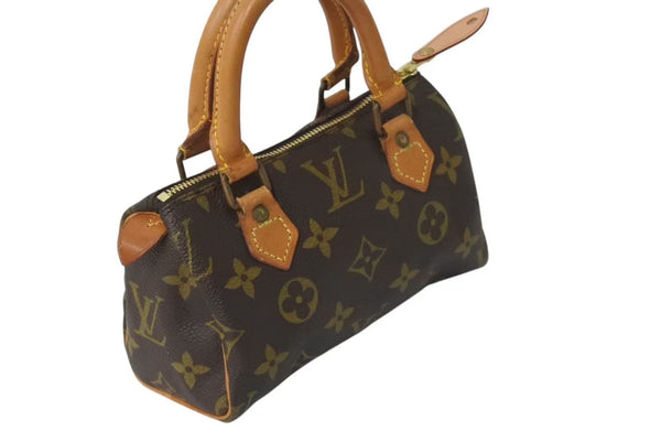 LOUIS VUITTON ルイヴィトン ミニスピーディ ハンドバッグ モノグラム M41534 PVC ブラウン 美品 中古 4c069937