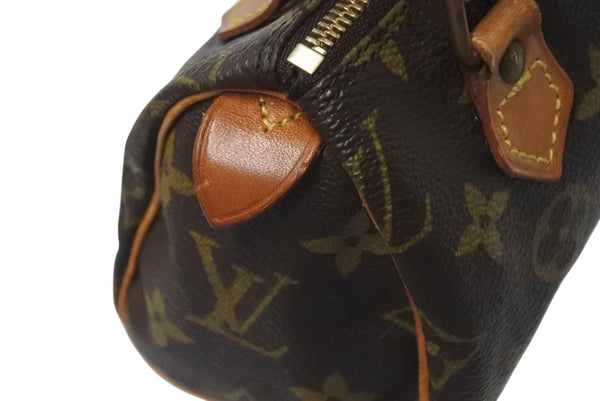 LOUIS VUITTON ルイヴィトン ミニスピーディ ハンドバッグ モノグラム M41534 PVC ブラウン 美品 中古 4c069937