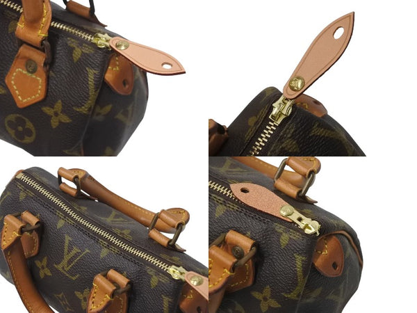LOUIS VUITTON ルイヴィトン ミニスピーディ ハンドバッグ モノグラム M41534 PVC ブラウン 美品 中古 4c069937