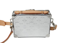 画像をギャラリービューアに読み込む, LOUIS VUITTON ルイヴィトン モノグラム ミラー ハンドル ソフトトランク M45885 ショルダーバッグ シルバー 美品 中古 4c070046
