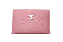 Load image into Gallery viewer, 極美品 CHANEL シャネル カメリア カードケース パスケース 名刺入れ ラムスキン ピンク ココマーク 14番台 中古 4c070054
