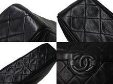 画像をギャラリービューアに読み込む, CHANEL シャネル チェーンショルダーバッグ ココマーク 2番台 フリンジ ラムスキン ブラック ゴールド金具 美品 中古 4c070105