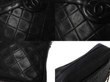 画像をギャラリービューアに読み込む, CHANEL シャネル チェーンショルダーバッグ ココマーク 2番台 フリンジ ラムスキン ブラック ゴールド金具 美品 中古 4c070105
