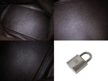 Load image into Gallery viewer, 極美品 HERMES エルメス ハンドバッグ オータクロア40 トリコロール◻︎J刻印 ポティロン ヴァーミリオン チョコレート パラジウム金具 中古 4c070117