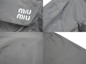 MIUMIU ミュウミュウ TELA TEC JACKET テラテック アノラックジャケット サイズ42 グレー リサイクルポリエステル 美品 中古 4c070118