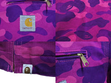 Load image into Gallery viewer, A BATHING APE × CARHARTT アベイシングエイプ カーハート デトロイトジャケット パープル サイズL 美品 中古 4c070119