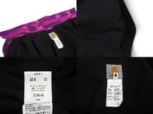 Load image into Gallery viewer, A BATHING APE × CARHARTT アベイシングエイプ カーハート デトロイトジャケット パープル サイズL 美品 中古 4c070119