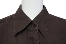 Load image into Gallery viewer, MAX MARA マックスマーラ 長袖シャツ トップス 73136 イタリア製 麻・リネン ブラウン サイズ38 美品 中古 4c070124
