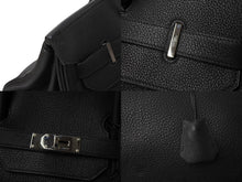 Load image into Gallery viewer, 極美品 激レア HERMES エルメス ハンドバッグ バーキン50 トゴ □K刻印 ブラック シルバー金具 中古 4c070127