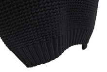 画像をギャラリービューアに読み込む, MAISON MARGIELA メゾンマルジェラ ルーズ ゲージ ニット ルーマニア製 ウール ポリアミド ブラック サイズM 美品 中古 4c070130