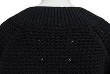 画像をギャラリービューアに読み込む, MAISON MARGIELA メゾンマルジェラ ルーズ ゲージ ニット ルーマニア製 ウール ポリアミド ブラック サイズM 美品 中古 4c070130