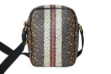 Load image into Gallery viewer, Burberry バーバリー ショルダーバック TB モノグラム ブラウン ホワイト ゴールド金具 美品 中古 4c070131