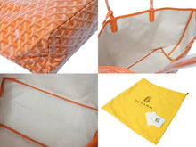 画像をギャラリービューアに読み込む, 新品未使用 GOYARD ゴヤール サンルイPM バッグ トートバッグ AMALOUISPM07 PVC レザー ヘリンボーン オレンジ 中古 4c070134