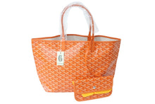 画像をギャラリービューアに読み込む, 新品未使用 GOYARD ゴヤール サンルイPM バッグ トートバッグ AMALOUISPM07 PVC レザー ヘリンボーン オレンジ 中古 4c070134