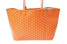 画像をギャラリービューアに読み込む, 新品未使用 GOYARD ゴヤール サンルイPM バッグ トートバッグ AMALOUISPM07 PVC レザー ヘリンボーン オレンジ 中古 4c070134