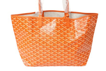 画像をギャラリービューアに読み込む, 新品未使用 GOYARD ゴヤール サンルイPM バッグ トートバッグ AMALOUISPM07 PVC レザー ヘリンボーン オレンジ 中古 4c070134