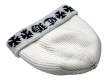 画像をギャラリービューアに読み込む, 新品未使用 CHROME HEARTS クロムハーツ ビーニー ニットキャップ BIG DADDY ビッグ ダディ カシミア ホワイト ワンサイズ 中古 4c070136