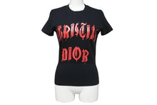 Load image into Gallery viewer, 新品同様 Christian Dior クリスチャンディオール 半袖Ｔシャツ 2E12155022 サイズ36 1947 ブラック レッド コットン 中古 4c070137