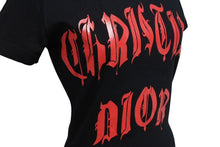 画像をギャラリービューアに読み込む, 新品同様 Christian Dior クリスチャンディオール 半袖Ｔシャツ 2E12155022 サイズ36 1947 ブラック レッド コットン 中古 4c070137