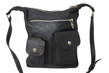 画像をギャラリービューアに読み込む, CHROME HEARTS クロムハーツ Fスリンガー ショルダーバッグ 1994/.925刻印 ダガージップ ブラック レザー シルバー925 美品 中古 4c070139