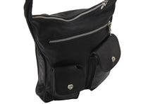 画像をギャラリービューアに読み込む, CHROME HEARTS クロムハーツ Fスリンガー ショルダーバッグ 1994/.925刻印 ダガージップ ブラック レザー シルバー925 美品 中古 4c070139