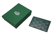 画像をギャラリービューアに読み込む, 新品未使用 GOYARD ゴヤール サンシュルピス カードケース STSULPPMLTY08CL08X PVC レザー グリーン ヘリンボーン 中古 4c070144