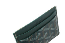 画像をギャラリービューアに読み込む, 新品未使用 GOYARD ゴヤール サンシュルピス カードケース STSULPPMLTY08CL08X PVC レザー グリーン ヘリンボーン 中古 4c070144