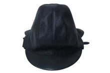 画像をギャラリービューアに読み込む, CHROME HEARTS クロムハーツ JOE DERTAY レザーフライトキャップ 1995/sterling刻印 ブラック シルバー925 美品 中古 4c070149