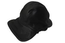 画像をギャラリービューアに読み込む, CHROME HEARTS クロムハーツ JOE DERTAY レザーフライトキャップ 1995/sterling刻印 ブラック シルバー925 美品 中古 4c070149