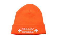 画像をギャラリービューアに読み込む, 極美品 CHROME HEARTS クロムハーツ WATCH CAP ビーニー ニットキャップ CHプラス オレンジ アクリル ONE SIZE 刺繍 中古 4c070152