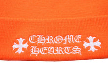 Load image into Gallery viewer, 極美品 CHROME HEARTS クロムハーツ WATCH CAP ビーニー ニットキャップ CHプラス オレンジ アクリル ONE SIZE 刺繍 中古 4c070152