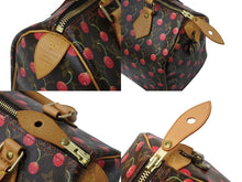 画像をギャラリービューアに読み込む, 極美品 LOUISVUITTON ルイヴィトン スピーディ25 ハンドバッグ M95009 村上隆 モノグラムチェリー ブラウン 中古 4c070161