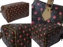 画像をギャラリービューアに読み込む, 極美品 LOUISVUITTON ルイヴィトン スピーディ25 ハンドバッグ M95009 村上隆 モノグラムチェリー ブラウン 中古 4c070161