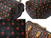 画像をギャラリービューアに読み込む, 極美品 LOUISVUITTON ルイヴィトン スピーディ25 ハンドバッグ M95009 村上隆 モノグラムチェリー ブラウン 中古 4c070161