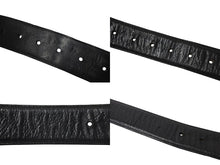 画像をギャラリービューアに読み込む, CHROME HEARTS クロムハーツ 1.5inch スクロールレーベルリベッツ ベルト ストラップ サイズ34 ブラック レザー シルバー925 良品 中古 4c070169
