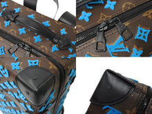 Load image into Gallery viewer, 極美品 LOUIS VUITTON ルイヴィトン ソフトトランク バックパックPM モノグラムタフタージュ M45077 ブラウン ブルー 中古 4c070172