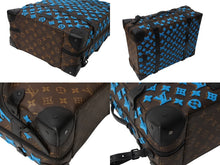 Load image into Gallery viewer, 極美品 LOUIS VUITTON ルイヴィトン ソフトトランク バックパックPM モノグラムタフタージュ M45077 ブラウン ブルー 中古 4c070172