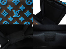 Load image into Gallery viewer, 極美品 LOUIS VUITTON ルイヴィトン ソフトトランク バックパックPM モノグラムタフタージュ M45077 ブラウン ブルー 中古 4c070172