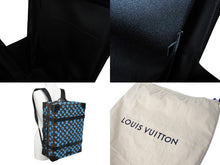 Load image into Gallery viewer, 極美品 LOUIS VUITTON ルイヴィトン ソフトトランク バックパックPM モノグラムタフタージュ M45077 ブラウン ブルー 中古 4c070172