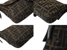 画像をギャラリービューアに読み込む, FENDI フェンディ マンマバケット ワンショルダーバッグ 26424 ズッカ柄 コットンキャンバス レザー シルバー金具 美品 中古 4c070176