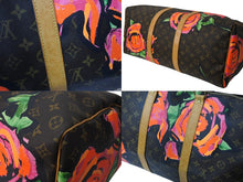 画像をギャラリービューアに読み込む, LOUIS VUITTON ルイヴィトン モノグラム ローズ キーポル50 ボストンバッグ M48605 PVC ブラウン ピンク ブラウン 美品 中古 4c070177