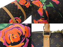 画像をギャラリービューアに読み込む, LOUIS VUITTON ルイヴィトン モノグラム ローズ キーポル50 ボストンバッグ M48605 PVC ブラウン ピンク ブラウン 美品 中古 4c070177